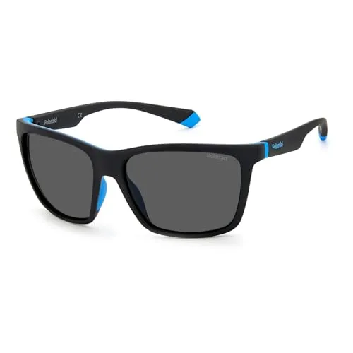 POLAROID Pld 2126/s OY4/M9 BLACK AZURE Sunglasses Men's Acetate, Standard, 58