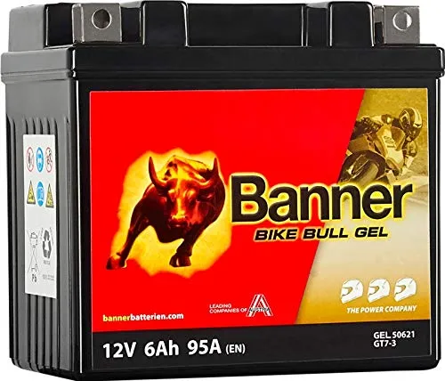 Banner 506 21 Gel Akku Moto Bike Bull - Motorradbatterien, leistungsstarker Gel-Akku für Motorräder, wartungsfrei und ideal für zuverlässige Startkraft