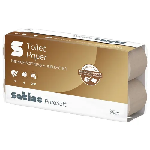 Wepa Satino Pure Soft Toilettenpapier, 3-lagig, 64 Rollen von Satino by wepa