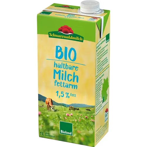 Schwarzwaldmilch H-Weide 1,5% Bio-Milch 12x 1,0 l von Schwarzwaldmilch