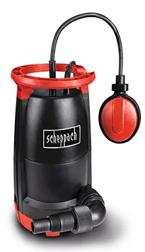 Scheppach SWP750 Schmutzwassertauchpumpe 750W - 20.000 L/h Fördermenge - Wasserpumpen für Klar- und Schmutzwasser mit hoher Fördermenge von 20.000 L/h und Flachwasser-Saugfunktion. Ideal für Garten und Keller.