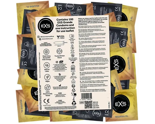 EXS XXL-Kondome Grande Packung mit, 100 St., Vorratspackung XXL-Kondome für noch mehr Freiraum
