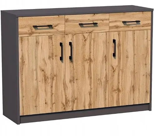 Matkam Möbel Kommode Anthrazit 110x85x35 cm