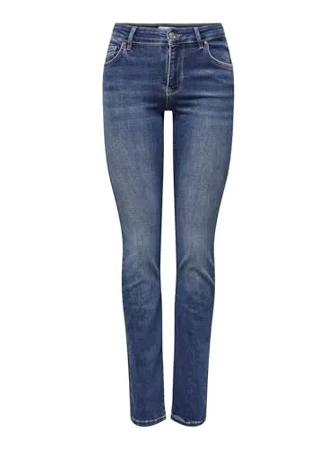 ONLY 7/8-Jeans dunkelblau - Modische 7/8-Jeans in unifarbenem Design, ideal für lässige Outfits und vielseitig kombinierbar. Hergestellt aus hochwertiger Baumwolle mit einer bequemen Mid Waist Passform.