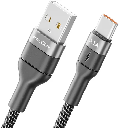 0,5m USB-C Ladekabel Datenkabel 3.1A Schnellladekabel USB-A auf USB-C PC Handy