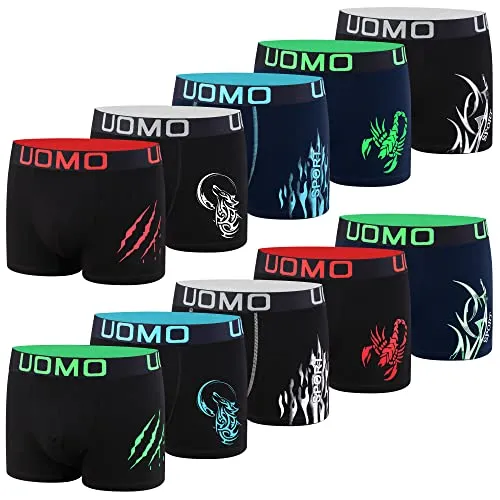 L&K 10er Pack Herren Boxershorts Men Retroshorts mit tollem Muster Sommer Baumwolle 1120 5XL