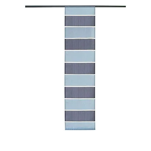 Flächenvorhang gestreift blau-grau