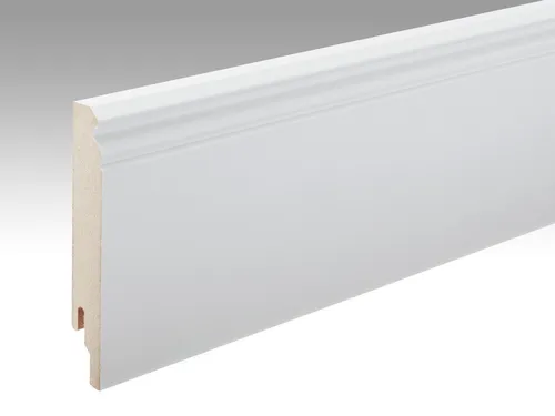 meister Sockelleiste Meister Sockelleiste Uni Weiß Glänzend 120×18 mm 2.4 m, L: 238 cm, H: 12 cm, 1-St.