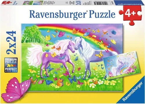 Regenbogenpferde. Puzzle 2 X 24 Teile