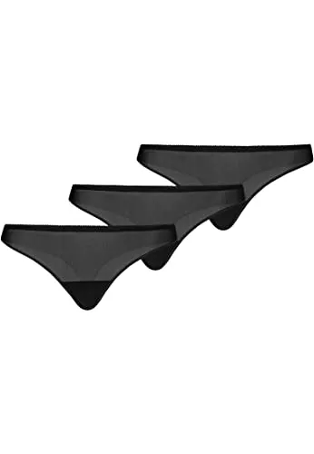 Teyli String Tanga Damen 3er Pack mit zarter verziert