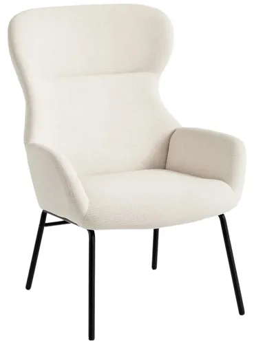 HOMCOM Ohrensessel Cremeweiß - Eleganter Relaxsessel mit Hochlehne - Vielseitiger Ohrensessel in Cremeweiß mit atmungsaktivem Stoff und hoher Rückenlehne für optimalen Sitzkomfort. Ideal für Wohnzimmer, Schlafzimmer oder Arbeitszimmer.