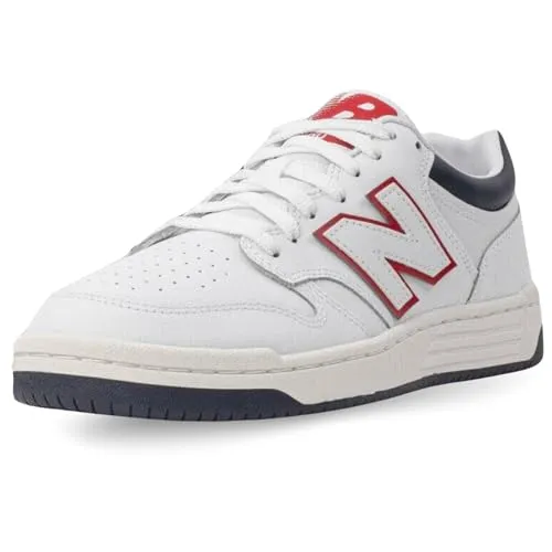 New Balance 480 Sneaker Weiß 47,5 EU - Sportlich und Bequem - Sneaker in Größe 47,5, aus hochwertigem Leder, ideal für sportliche Aktivitäten und den Alltag, mit leicht profiliertem Gummisohlenprofil für optimalen Grip.