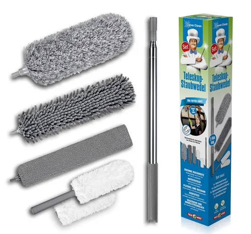 Clever Clean Teleskop Staubwedel [5er Set] Staubwedel - Staubwedel ausziehbar