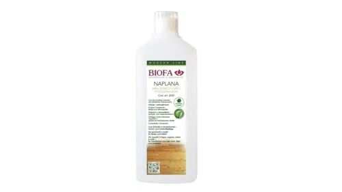 BIOFA 4061/2085 Naplana Pflege und Wachs für Holzböden 5 Liter - Bodenreiniger für Holzböden, schützt und regeneriert, bringt Möbel zum Glänzen und ist sehr ergiebig – Top Qualität für strahlende Ergebnisse.