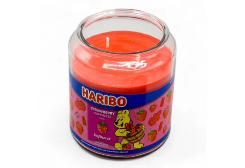 HARIBO Duftkerze HARIBO Duftkerze - verschiedene Sorten (Einzeln, 1-tlg., Einzeln), Strawberry Happiness Duft