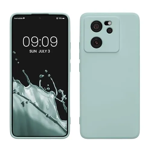 kwmobile Slim Case kompatibel mit Xiaomi 13T / 13T Pro Hülle - Handyhülle aus Silikon in Cool Mint