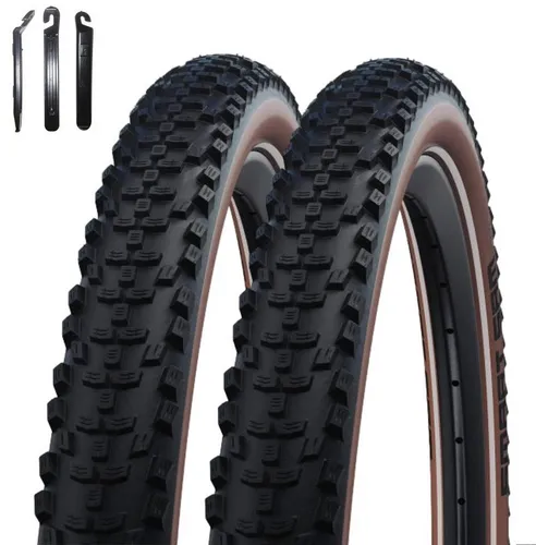 maxxi4you Fahrradreifen 2x Schwalbe Smart Sam Performance Bronze 29x2.25 - Hochwertige Fahrradreifen für optimale Performance und Grip. Ideal für alle Trail- und Offroad-Abenteuer. Inklusive praktischen Reifenhebern für einfachen Wechsel! Perfekt für Radfahrer, die Leistung suchen!