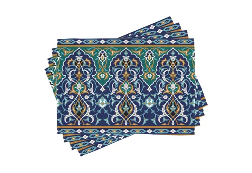 Abakuhaus Platzset Waschbare Stoff Esszimmer Küche Tischdekorations Digitaldruck, (4-teilig, 4-St., Set aus 4x), orientalisch Hippie Tribals