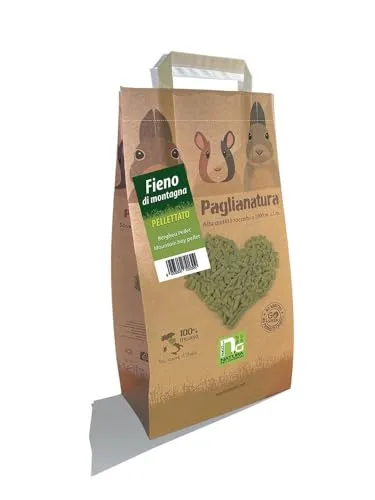 Paglianatura Heupellet 3 kg — Kompaktes Futter für Kaninchen und Nagetiere, reich an Ballaststoffen und gesund für die Verdauung