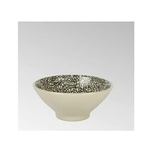 Lambert - Schale, Dippschale - Kaori - Steingut - Farbe: schwarz/weiß - (ØxH) 10 x 4,1 cm - 1 Stück