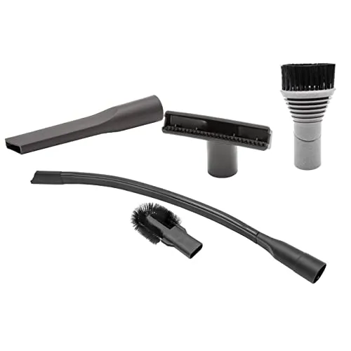 vhbw 5-TLG. Universal Düsen-Set für Diverse Staubsauger - 32 mm Schwarz Grau