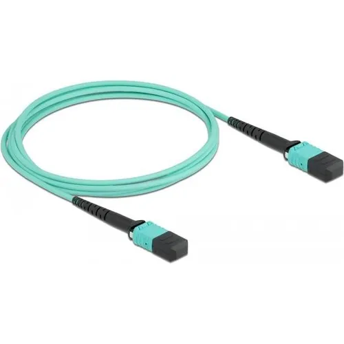 Delock LWL Kabel MPO Buchse zu MPO Buchse 12 Fasern, Polarität A, Multimode OM4, 50/125 µm, 2 m (2 m) (86956)