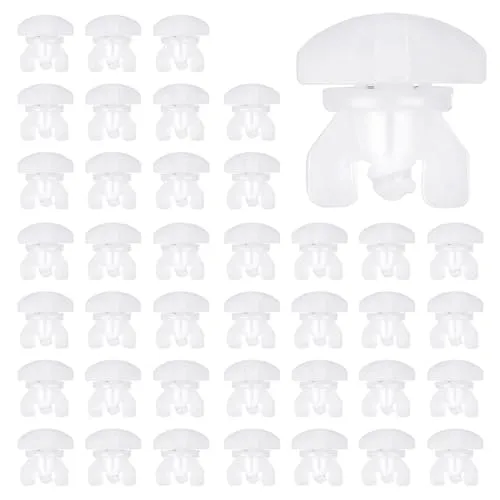 Stück Schienensystemvorhänge, Schienenvorhangstopper, Vorhangstopper, Schienenvorhänge, Vorhangzubehör, Vorhangschienenschlösser, Ersatzvorhänge (weiß) 40