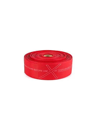 THERABAND CLX Fitnessband, 22m mit Schlaufen - Widerstandsbänder für vielseitige Übungen mit mittlerem Widerstand (1,7kg). Patentiertes Easy Grip Loop-System für einfaches Handling und individuelle Anpassung.
