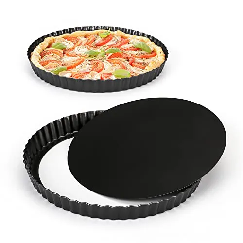 Gutsdoor Kuchenform mit abnehmbarem Boden, antihaftbeschichtet, runde Kuchenformen für Backen, Rund Obstkuchenform, Küche, Tortenpfannen (26 CM)