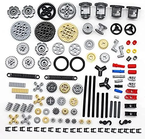 Tirff Technik Ersatzteile Set, Technik Teile Getriebe Ausrüstung, Technik Teile Steine Bausatz Motor Getriebe Ausrüstung Klemmbausteine Verbinder, Technik Verbinder Kompatibel mit Lego Technic