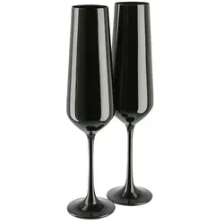 Peill+Putzler Sektkelch 200 ml  2er Set  Las Vegas , schwarz , Maße (cm): H: 25