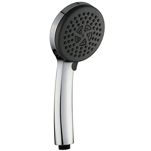 PaulGurkes Handbrause PG3340B - Handbrause aus hochwertigem, verchromtem Kunststoff mit 2 Funktionen: Regen- und Massagestrahl. Ideal für entspannende Duscherlebnisse, 24 cm lang und mit 60 Antikalkdüsen ausgestattet.