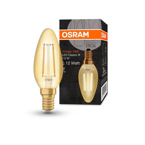 Osram LED Leuchtmittel Vintage 1906 Cla B E14 1,5W warmweiß, amber