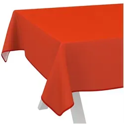 ANRO Tischdecke Wachstuch abwaschbar UNI Rot 240x140cm - Tischdecken für Indoor und Outdoor, wasserabweisend und pflegeleicht in stilvoller Textil-Optik, ideal für Garten und Camping.
