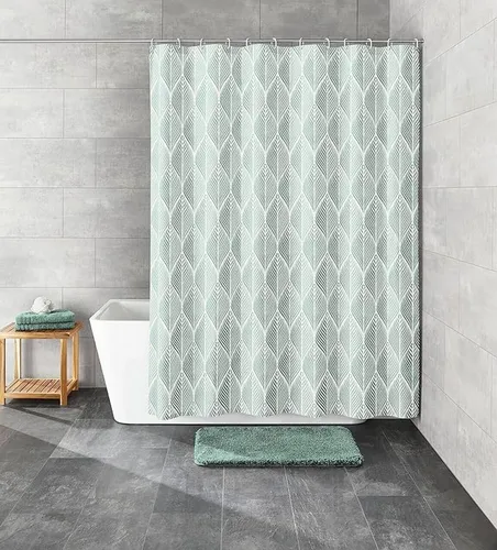 Kleine Wolke Duschvorhang Leaf 180 cm in grün von Kleine Wolke