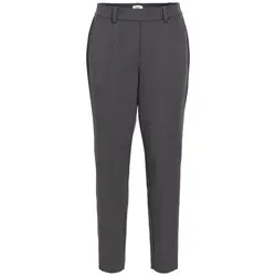 Drapierte 7/8-Hose OBJLISA in Grau - Stoffhosen, modische 7/8-Hose mit raffiniertem Drapé-Effekt, aus nachhaltigem Material für einen stylishen Look.