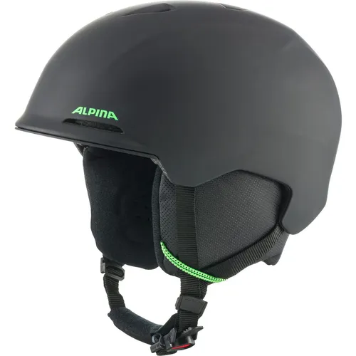 Alpina Brix JR black-neon matt (37) 48-52 - Kinder Skihelm für junge Skifahrer und Snowboarder, bietet höchste Sicherheit mit Inmold-Konstruktion und komfortable Belüftung für jedes Wetter.