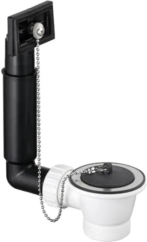 BLANCO Ablaufgarnitur 1 ½'' | Ab- und Überlaufset zum Nachrüsten von Spülen und Becken. Harmonisches Zusammenspiel mit Armaturen, Spülmittelspender und Zugknopf in schwarz matt | 1½ Becken
