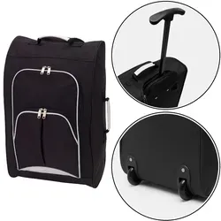 Handgepäck 55 x 30 x 20 cm Bordcase Vienna schwarz Trolley Stoff 35 Liter 1,4 kg
