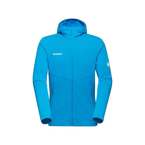Mammut Aconcagua Light ML Hooded Jacket Men - Glacier Blue (XXL) - Jacke für vielseitige Outdooraktivitäten, aus leichtem Polartec Power Grid Material, das atmungsaktiv und schnelltrocknend ist. Ideal für Wandern, Klettern und Ski Touring.