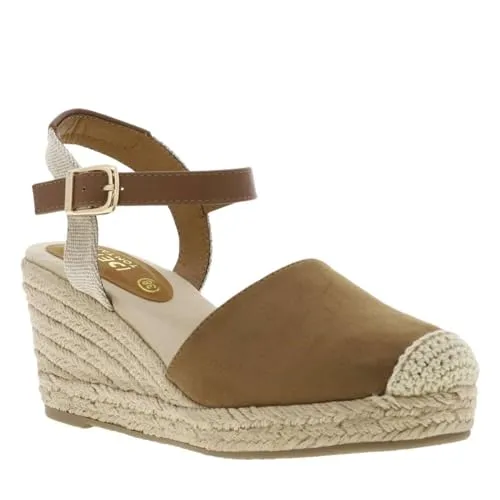 Tom Tailor Damen Keilsandale 7490730001, dksand, 37 EU - Wanderschuhe mit modischem Keilabsatz, perfekt für stilvolle Outdoor-Aktivitäten und gemütliche Spaziergänge.