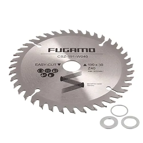 HM Kreissägeblatt Ø 190 x 30/25,4/20 / 16 mm 40 Zähne Sägeblatt für Holz