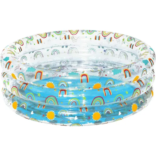 Rainbow Splash Play Pool 170x53x53cm (51048) - Bestway 51048 Kinderpool, ideal für unvergessliche Sommertage im Garten mit extra viel Platz zum Spielen und Planschen.