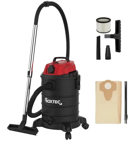 BOXTEC NTS 30 Industriesauger - Nass- & Trockensauger mit 30L Behälter, 2000W Einschaltautomatik und HEPA Filter für effektive Staubabsaugung auf Baustellen und in Fahrzeugen.