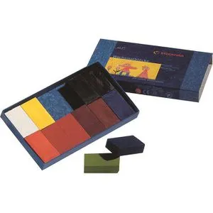 Stockmar 34200 12 Wachsmalblöcke farbig sortiert, 12 Stück