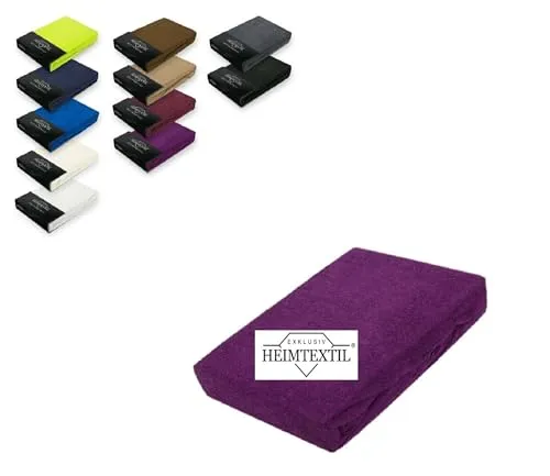 EXKLUSIV HEIMTEXTIL Frottee Spannbettlaken 90 x 200 cm - Spannbetttücher aus 80% Baumwolle, 20% Polyester, Öko-Tex zertifiziert, sorgen für perfekten Sitz und eine faltenfreie Oberfläche. Pflegeleicht und bis 60°C waschbar, ideal für gesunden Schlaf.