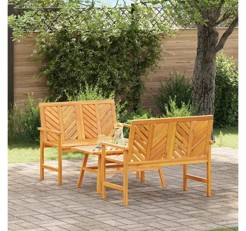 furnicato Garten-Essgruppe Echtholz Braun – Lounge-Set 1-tlg. - Elegantes Garten-Lounge-Set aus hochwertigem Echtholz in Braun. Robuste Konstruktion und modernes Design schaffen eine entspannte Atmosphäre für bis zu vier Personen. Pflegeleicht und ideal für Ihren Außenbereich.