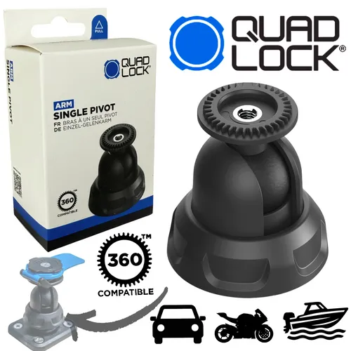 QUAD LOCK 360 Pivot Schwenk Gelenk Handy Aciton Cam Halter Boot Auto Motorrad