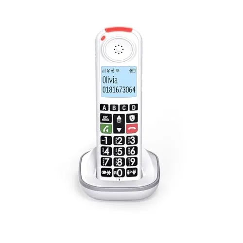 SWISSVOICE – Xtra 55 Handset – Zusätzliches Mobilteil für DECT Schnurlostelefon Swissvoice Xtra 2355, Xtra 2355 Duo und Xtra 3355 Combo – Einfache Installation – Funktioniert Nicht allein am Router