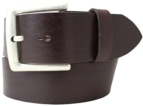 BELTINGER Jeansgürtel aus Vollrindleder 4,5 cm | Leder-Gürtel für Herren 45mm | Breiter Herren-Gürtel aus echtem Leder | Braun 120cm